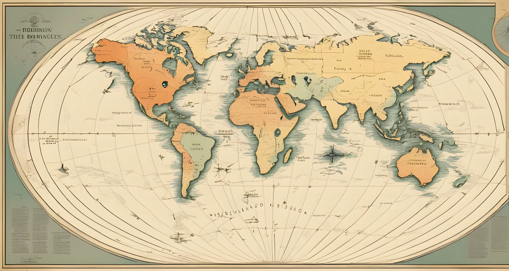 The image shows a vintage map of the Bermuda Triangle, with highlighted areas of reported disappearances and mysterious occurrences.